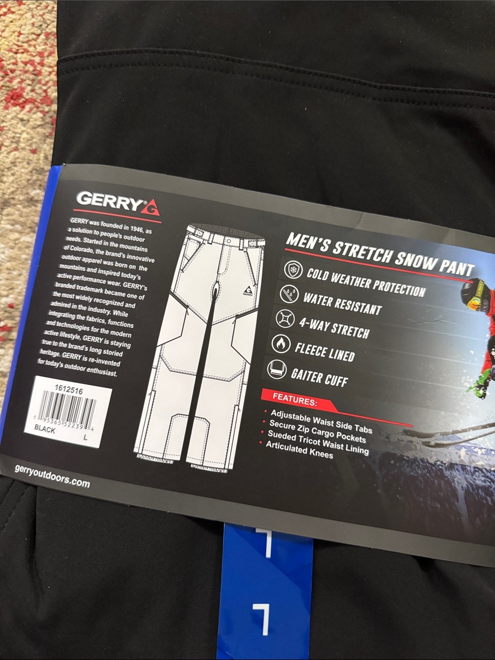 Gerry Men’s Stretch Snow Pants - Picture 7 of 8